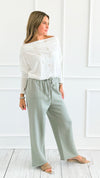 Eileen Cozy Lounge Pant - Sage-100 Pants-Mono B-Coastal Bloom Boutique, find the trendiest versions of the popular styles and looks Located in Indialantic, FL