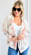 Blush Camo Open Front Jacket-160 Jackets-mystree-Coastal Bloom Boutique, find the trendiest versions of the popular styles and looks Located in Indialantic, FL