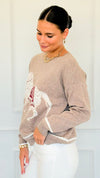 Equestrian Parade Italian Sweater- Beige-140 Sweaters-K2-Coastal Bloom Boutique, find the trendiest versions of the popular styles and looks Located in Indialantic, FL
