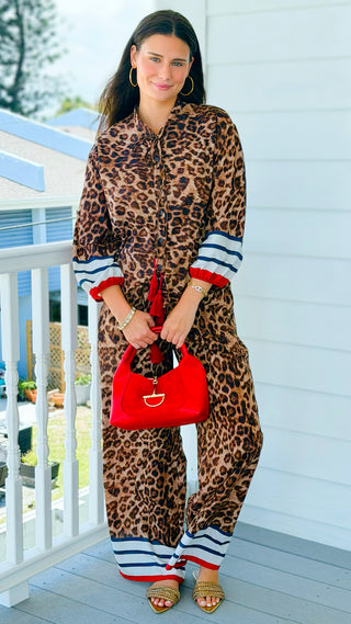 Striped & Leopard Italian Pant