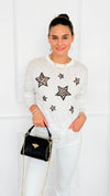 Star Wild Long Sleeve Top- White-110 Long Sleeve Tops-V SKY-Coastal Bloom Boutique, find the trendiest versions of the popular styles and looks Located in Indialantic, FL