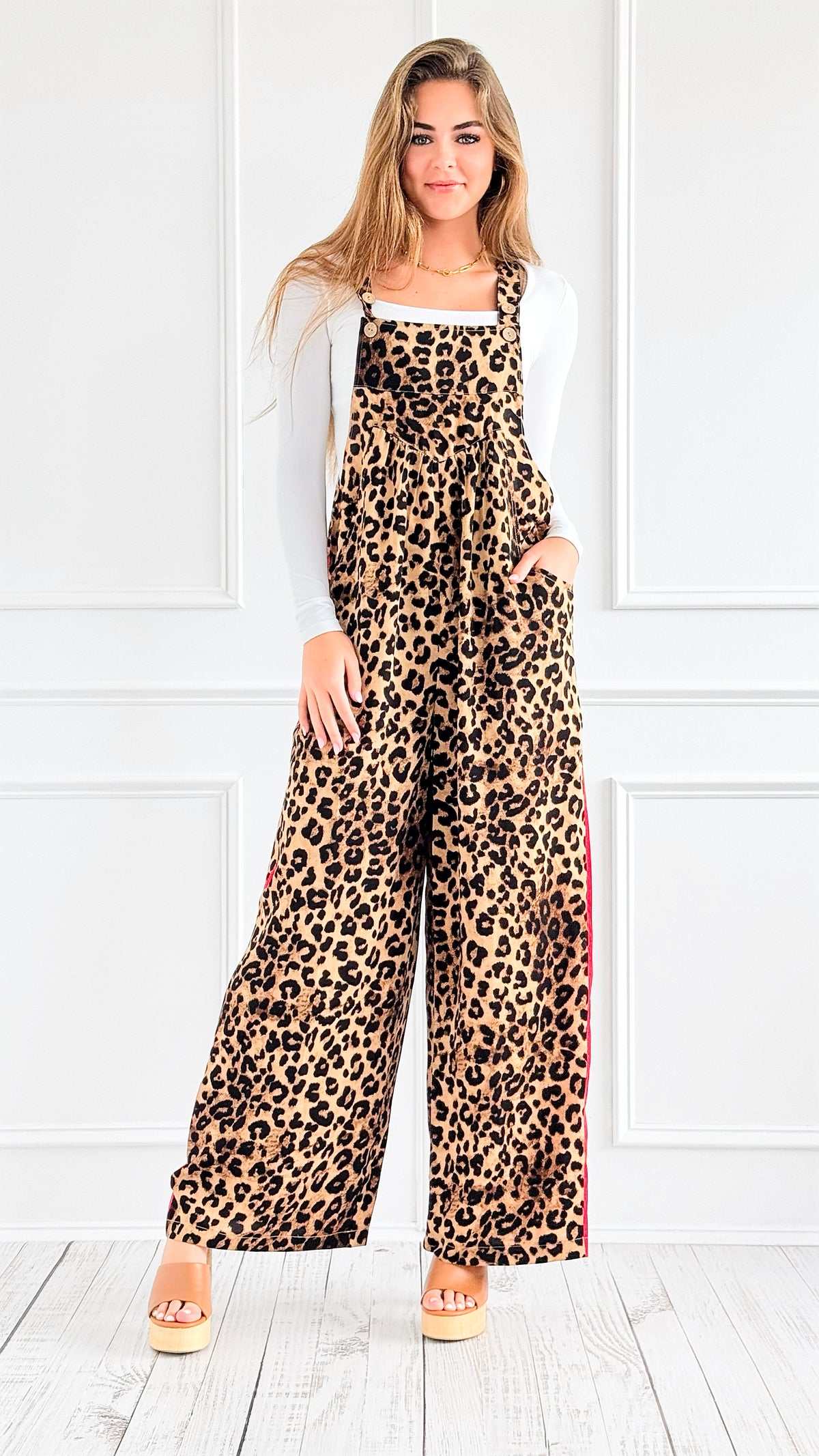 Wild at Heart Leopard Overalls-200 Dresses/Jumpsuits/Rompers-oddi-Coastal Bloom Boutique, find the trendiest versions of the popular styles and looks Located in Indialantic, FL