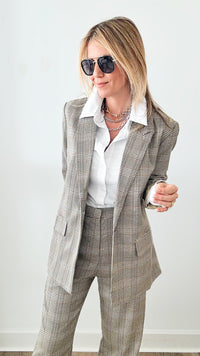 My Boyfriend's Plaid Blazer-160 Jackets-MISS LOVE-Coastal Bloom Boutique, find the trendiest versions of the popular styles and looks Located in Indialantic, FL
