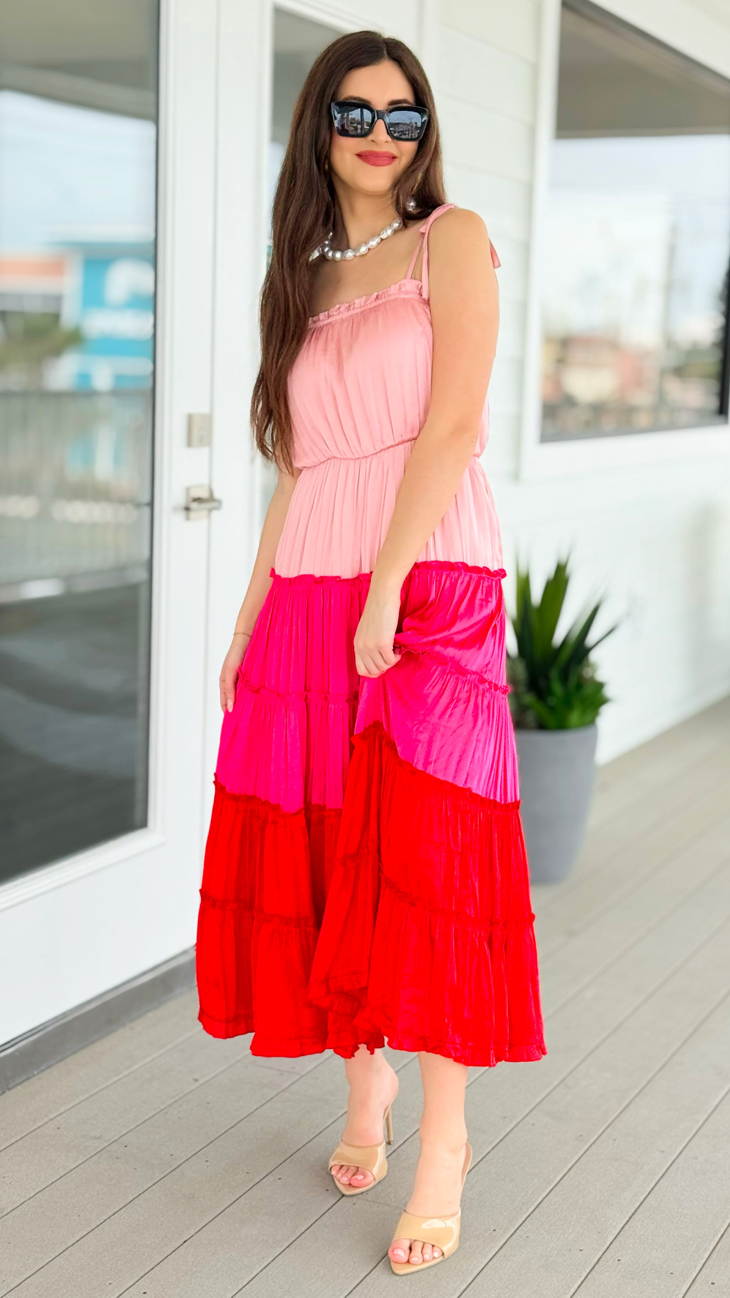 Color Cascade Maxi Dress – Coastal Bloom