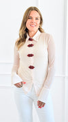 Kiss & Tell Sheer Top - Nude-130 Long Sleeve Tops-La' Ros-Coastal Bloom Boutique, find the trendiest versions of the popular styles and looks Located in Indialantic, FL