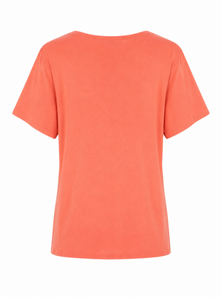 V-Neck Everyday Relaxed Top - Coral