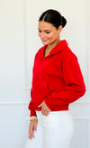 Mist Over Capri Sweatshirt - Ruby-130 Long Sleeve Tops-Zenana-Coastal Bloom Boutique, find the trendiest versions of the popular styles and looks Located in Indialantic, FL