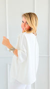 CB Custom - Fashion Hunter in Bloom Scuba Top-110 Short Sleeve Tops-EC COLLECTION INC / HOLLY-Coastal Bloom Boutique, find the trendiest versions of the popular styles and looks Located in Indialantic, FL