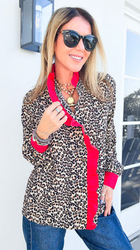 Fierce Ruffle Moment Top-130 Long Sleeve Tops-JODIFL-Coastal Bloom Boutique, find the trendiest versions of the popular styles and looks Located in Indialantic, FL