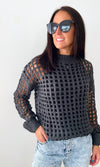 Open-Knit Pullover Sweater-130 Long Sleeve Tops-MISS LOVE-Coastal Bloom Boutique, find the trendiest versions of the popular styles and looks Located in Indialantic, FL