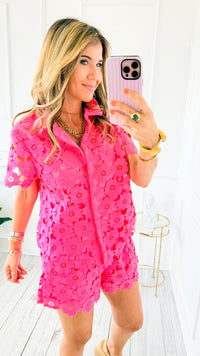 Floral Lace Set - Bubble Pink