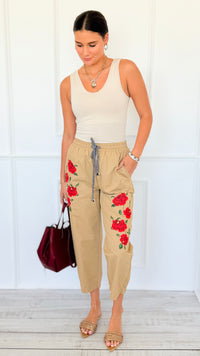 Garden Bloom Relaxed Pants-170 Bottoms-oddi-Coastal Bloom Boutique, find the trendiest versions of the popular styles and looks Located in Indialantic, FL