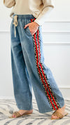 Wild Edge Wide-Leg Denim Pants - Red-190 Denim-JODIFL-Coastal Bloom Boutique, find the trendiest versions of the popular styles and looks Located in Indialantic, FL