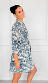 Bonsai Dreamscape Italian Button Down Dress-200 Dresses/Jumpsuits/Rompers-FH GROUP-Coastal Bloom Boutique, find the trendiest versions of the popular styles and looks Located in Indialantic, FL