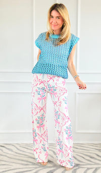 Blossom Charm Wide Leg Pants