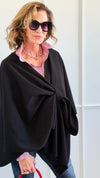 Starlight Wrap Italian Shawl-Black-150 Cardigans/Layers-SEE YOU IN ROME-Coastal Bloom Boutique, find the trendiest versions of the popular styles and looks Located in Indialantic, FL