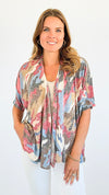 Camo Short Sleeve Open Cardigan-130 Long Sleeve Tops-ARYEH-Coastal Bloom Boutique, find the trendiest versions of the popular styles and looks Located in Indialantic, FL