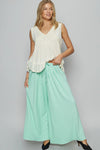 Relaxed Flowy High-Rise Pants - Mint-170 Bottoms/Shorts-POL-Coastal Bloom Boutique, find the trendiest versions of the popular styles and looks Located in Indialantic, FL