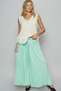 Relaxed Flowy High-Rise Pants - Mint-170 Bottoms/Shorts-POL-Coastal Bloom Boutique, find the trendiest versions of the popular styles and looks Located in Indialantic, FL