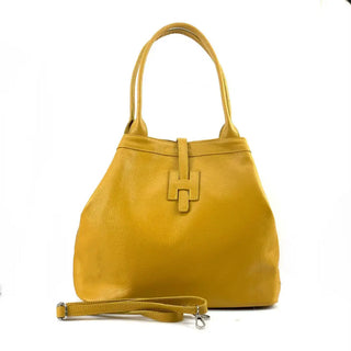 Icon H Italian Leather Carryall - Mustard