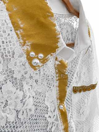 CB Custom - Pearls & Prosecco Italian Blouse