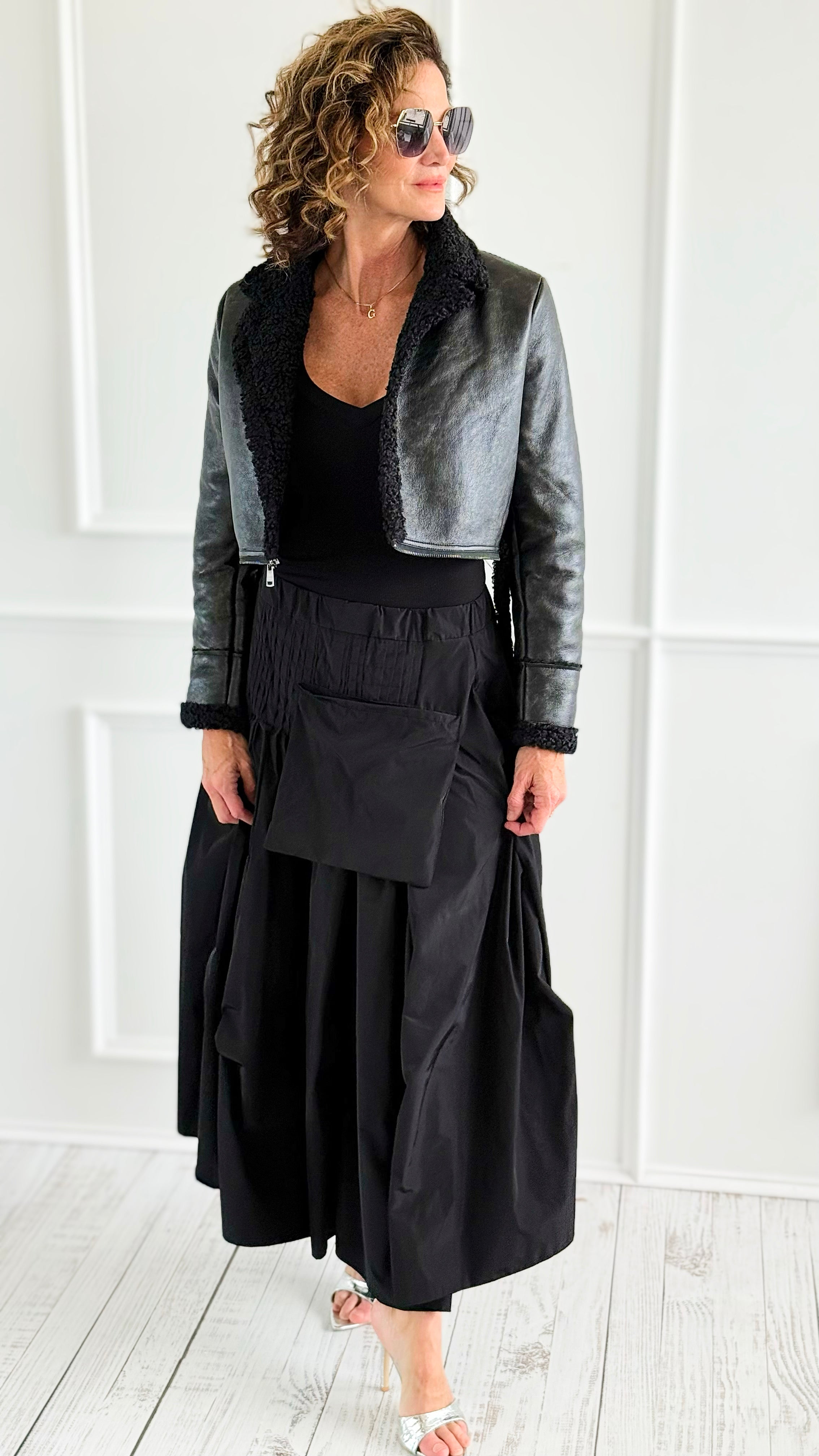 Structured Elegance Italian Skirt-170 bottoms-Mitica & Co-Coastal Bloom Boutique, find the trendiest versions of the popular styles and looks Located in Indialantic, FL