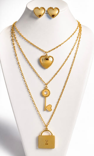 Key To My Heart Necklace Set