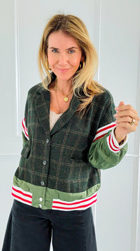 Varsity Remix Bomber Jacket-160 Jackets-Taelynn-Coastal Bloom Boutique, find the trendiest versions of the popular styles and looks Located in Indialantic, FL