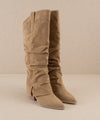 Chic Slouchy Knee Boots - Khaki-250 Shoes-Oasis Society-Coastal Bloom Boutique, find the trendiest versions of the popular styles and looks Located in Indialantic, FL