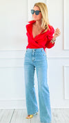 Sailor Vibes Italian Denim Pant-190 Denim-SASU UNICORN-Coastal Bloom Boutique, find the trendiest versions of the popular styles and looks Located in Indialantic, FL