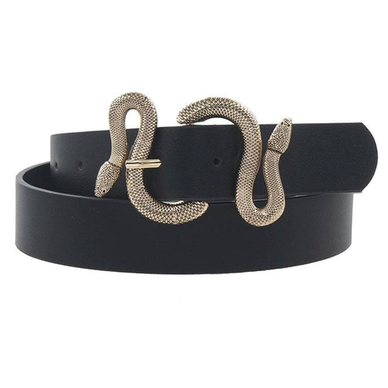 S For Snake Silver Belt- Black-260 Other Accessories-joia/ICCO-Coastal Bloom Boutique, find the trendiest versions of the popular styles and looks Located in Indialantic, FL