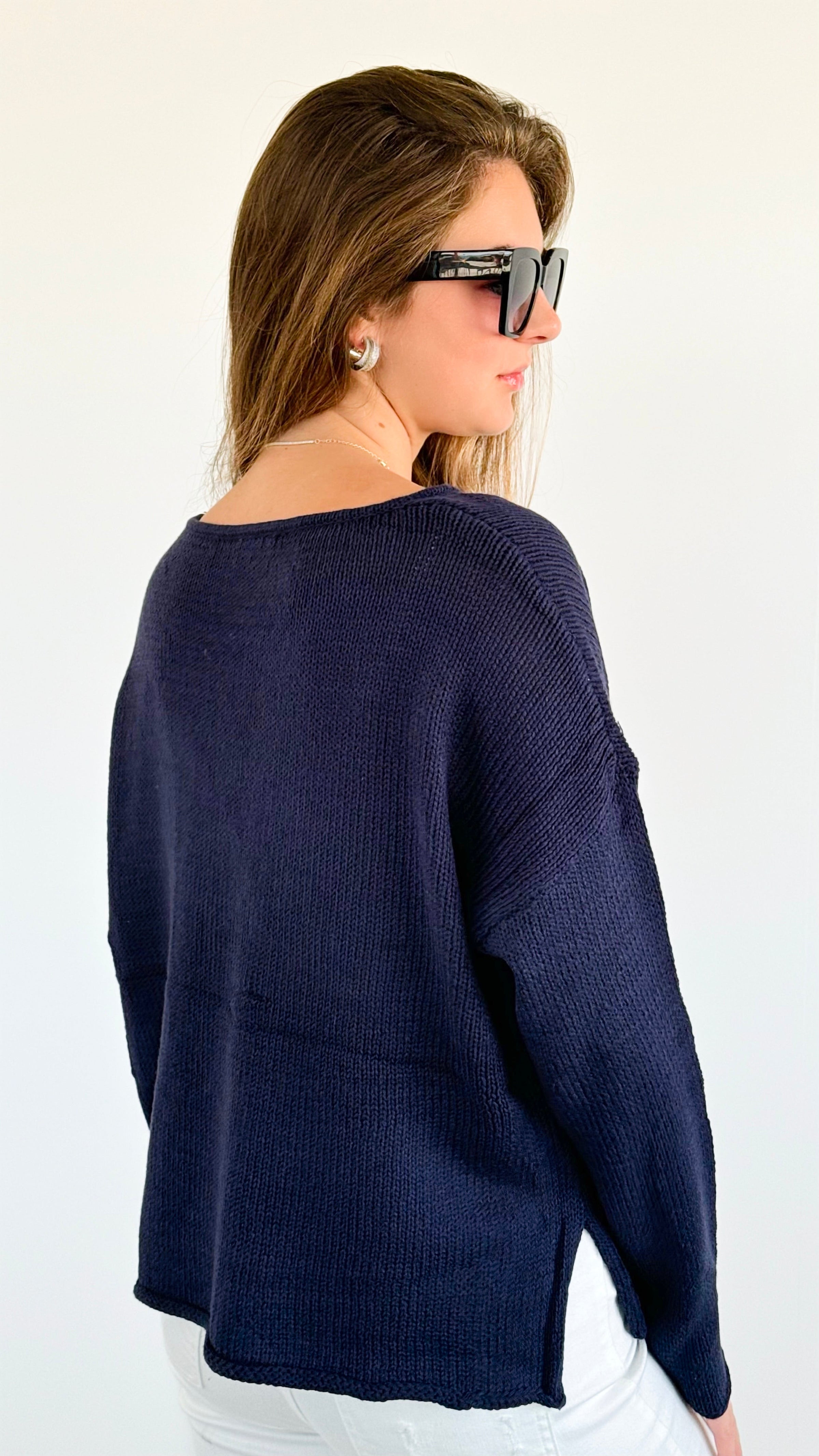 Golden Hour Knit Sweater-140 Sweaters-MIRACLE-Coastal Bloom Boutique, find the trendiest versions of the popular styles and looks Located in Indialantic, FL