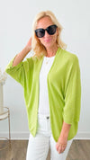 Starlight Sparkle Italian Cardigan - Lime-150 Cardigans/Layers-Italianissimo-Coastal Bloom Boutique, find the trendiest versions of the popular styles and looks Located in Indialantic, FL