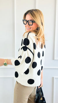 Dot To Dot Sweater-140 Sweaters-Z STUDIO-Coastal Bloom Boutique, find the trendiest versions of the popular styles and looks Located in Indialantic, FL