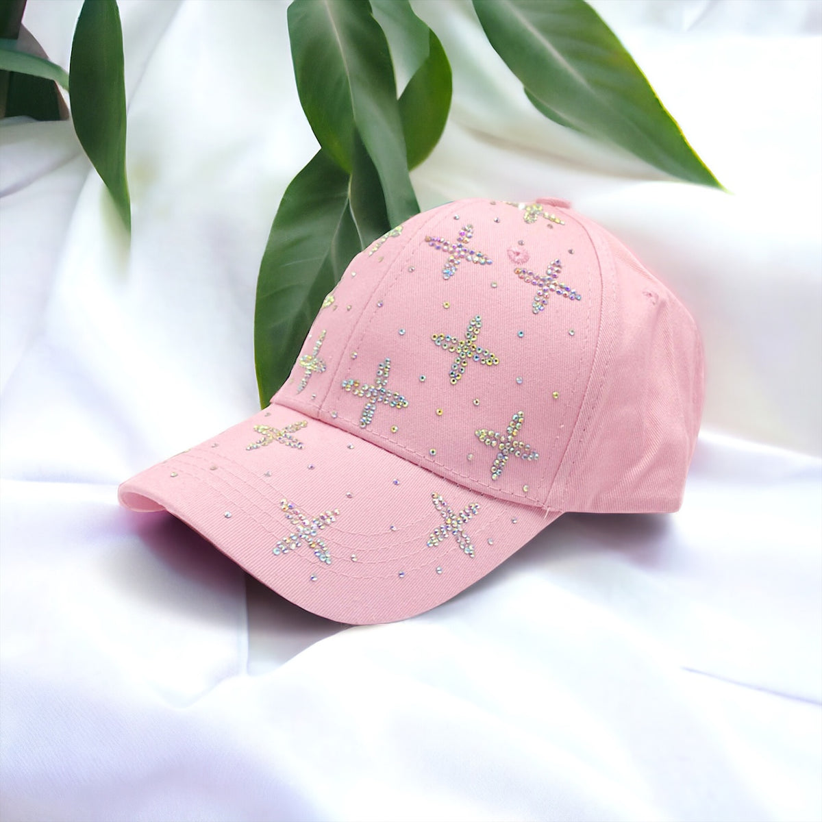 Bling Baseball Cap - Pink-260 Other Accessories-Wona Trading-Coastal Bloom Boutique, find the trendiest versions of the popular styles and looks Located in Indialantic, FL