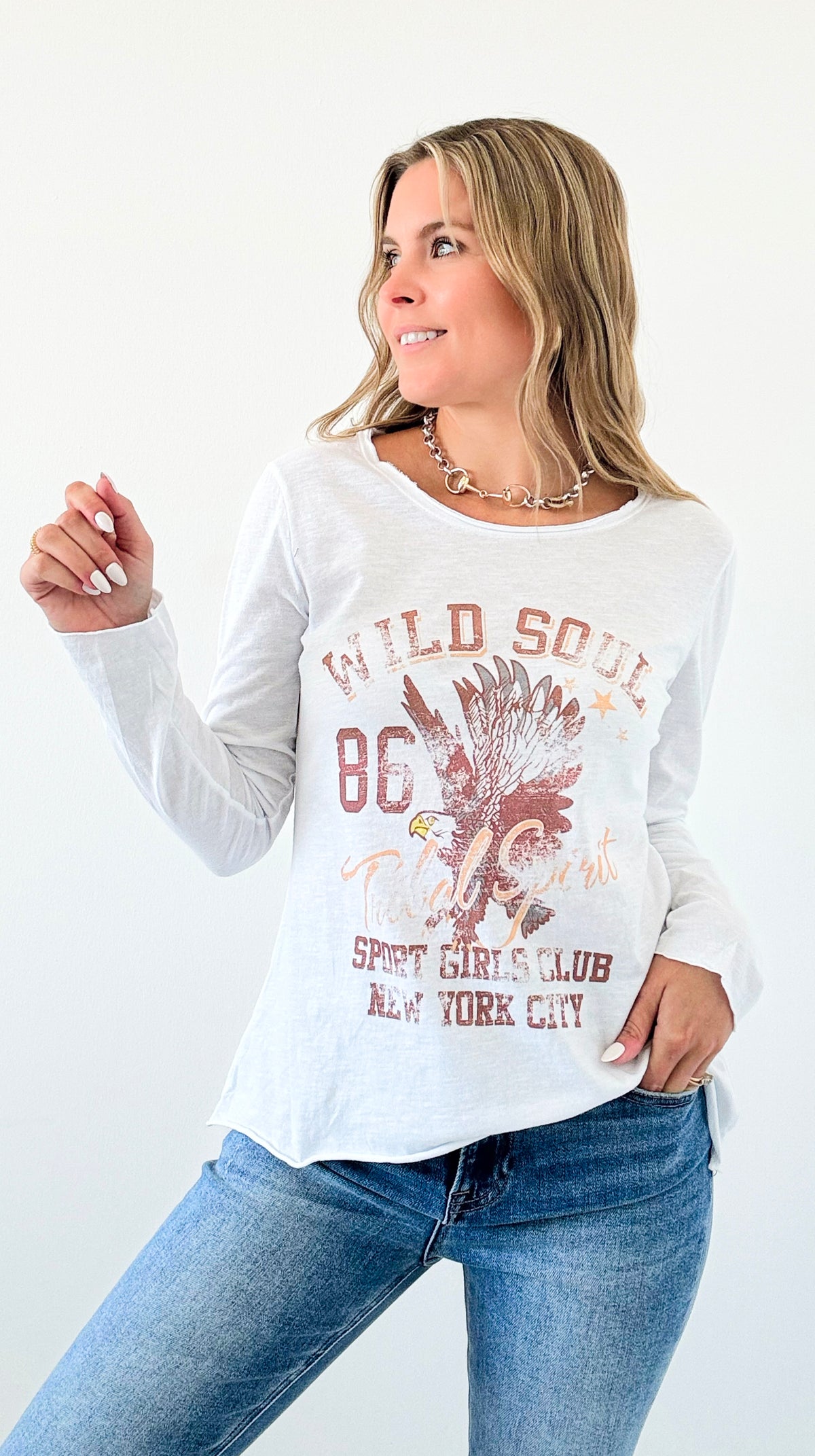 Wild Soul Graphic Top-130 Long Sleeve Tops-V6-Coastal Bloom Boutique, find the trendiest versions of the popular styles and looks Located in Indialantic, FL