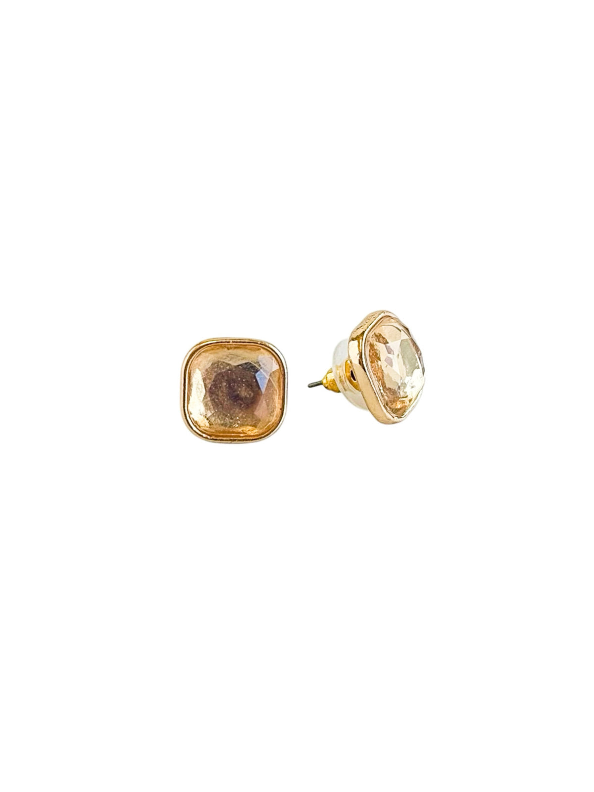 Radiant Square Earrings - Champagne-230 Jewelry-GS JEWELRY-Coastal Bloom Boutique, find the trendiest versions of the popular styles and looks Located in Indialantic, FL