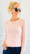 Hailey Knit Pullover Top - Dusty Pink-140 Sweaters-Cielo-Coastal Bloom Boutique, find the trendiest versions of the popular styles and looks Located in Indialantic, FL