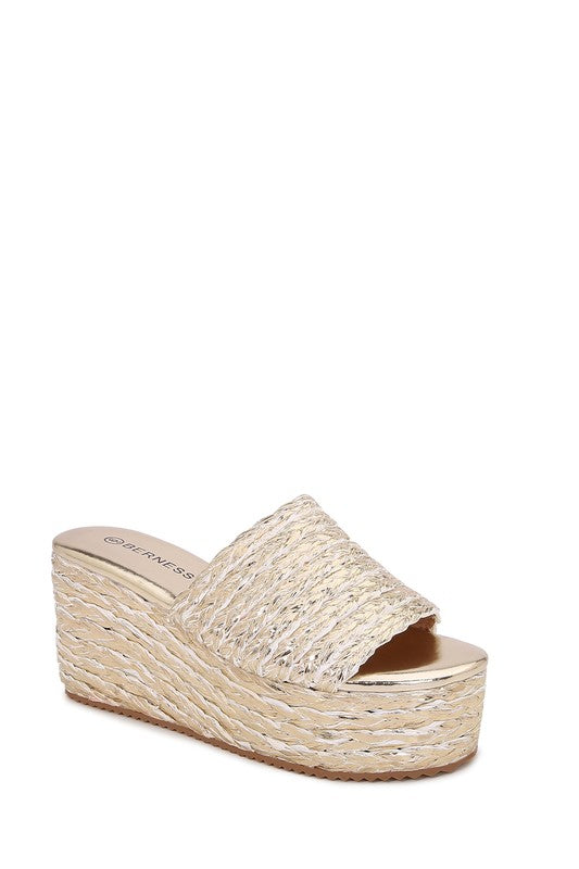 Platform Metallic Slide Wedges-250 Shoes-Let´s see style-Coastal Bloom Boutique, find the trendiest versions of the popular styles and looks Located in Indialantic, FL