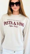 Pasta & Vino Napa Sweatshirt-140 Sweaters-reflex-Coastal Bloom Boutique, find the trendiest versions of the popular styles and looks Located in Indialantic, FL