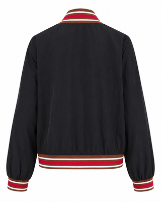 Striped Trim Zip Jacket