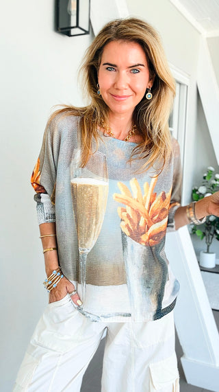 Bubbles & Fries Italian St Tropez Knit