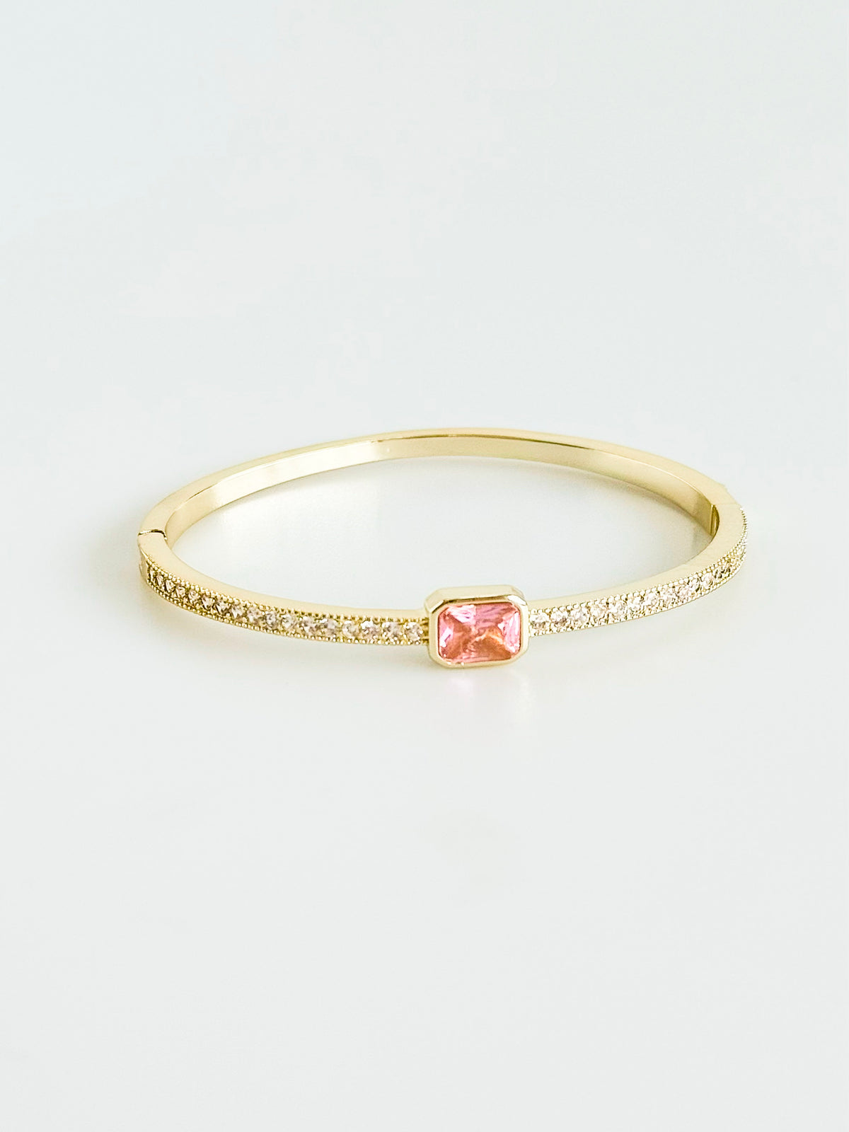 Blush Radiance Bangle Bracelet-230 Jewelry-NYW-Coastal Bloom Boutique, find the trendiest versions of the popular styles and looks Located in Indialantic, FL