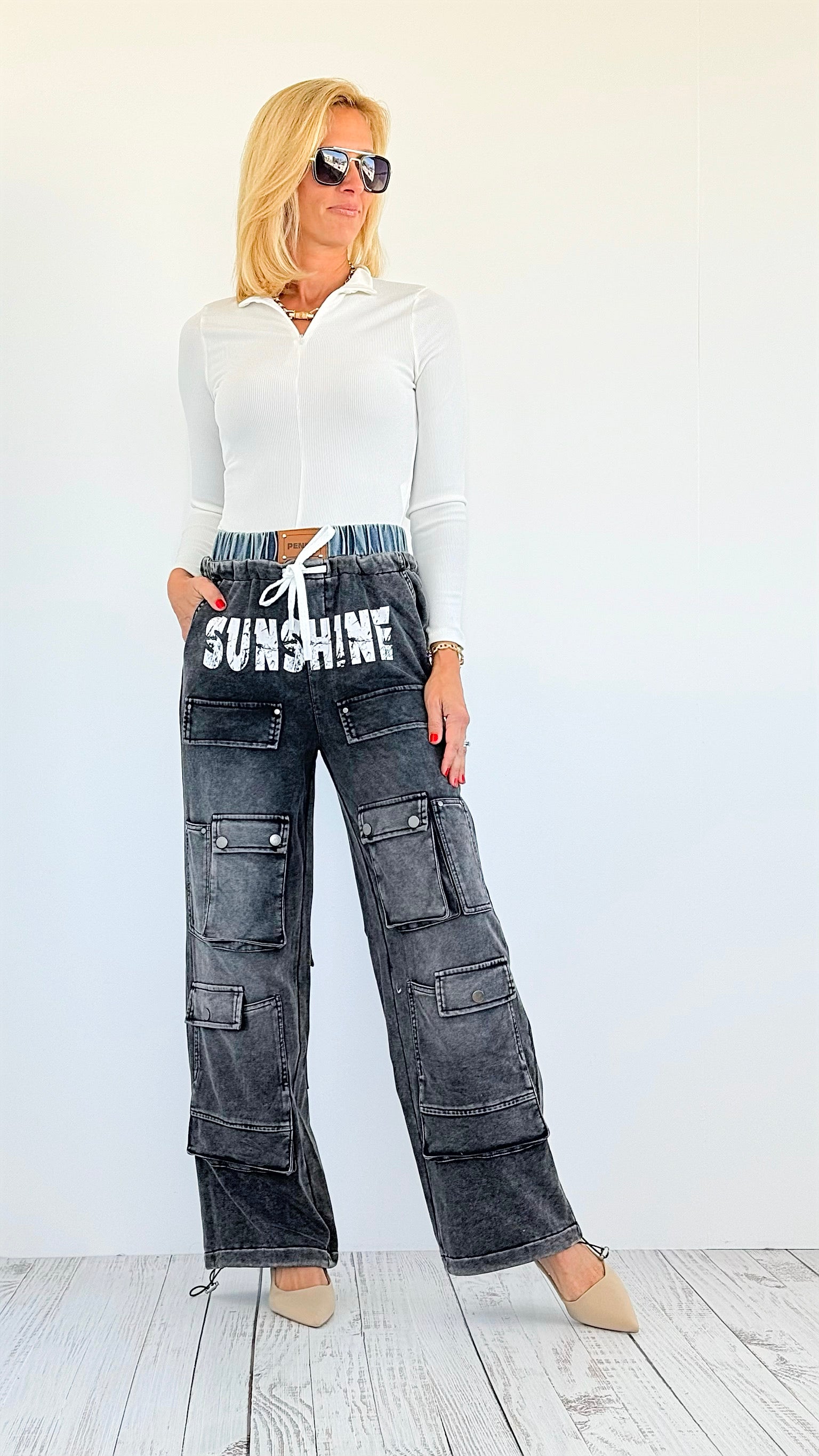 Sunshine Streets Cargo Pants-170 Bottoms-litaga-Coastal Bloom Boutique, find the trendiest versions of the popular styles and looks Located in Indialantic, FL