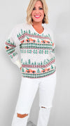 Cheer Truck Christmas Tree Sweater-130 Long Sleeve Tops-Why Dress-Coastal Bloom Boutique, find the trendiest versions of the popular styles and looks Located in Indialantic, FL