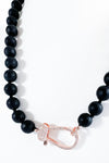 Micropave Clasp Onyx Natural Stone Magnetic Necklace-230 Jewelry-AF Designs-Coastal Bloom Boutique, find the trendiest versions of the popular styles and looks Located in Indialantic, FL