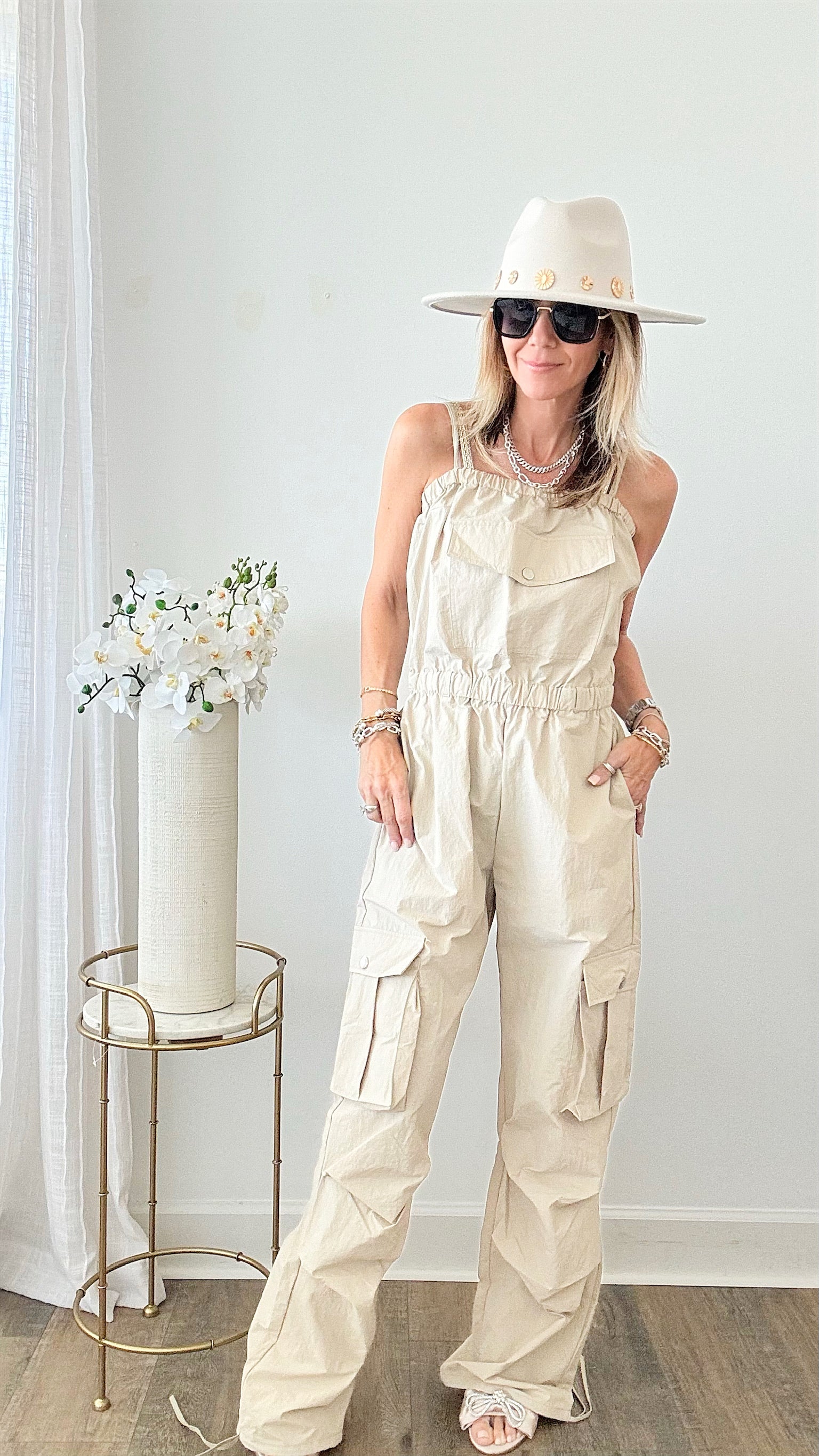 Ground Control Cargo Jumpsuit-200 Dresses/Jumpsuits/Rompers-NO VACANCY-Coastal Bloom Boutique, find the trendiest versions of the popular styles and looks Located in Indialantic, FL