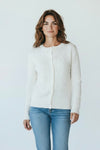 Cable Knit Crew Neck Cardigan - Ivory-150 Cardigans/Layers-Cielo-Coastal Bloom Boutique, find the trendiest versions of the popular styles and looks Located in Indialantic, FL