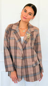 Social Plaid Italian Blazer-160 Jackets-AZUL MONACO-Coastal Bloom Boutique, find the trendiest versions of the popular styles and looks Located in Indialantic, FL