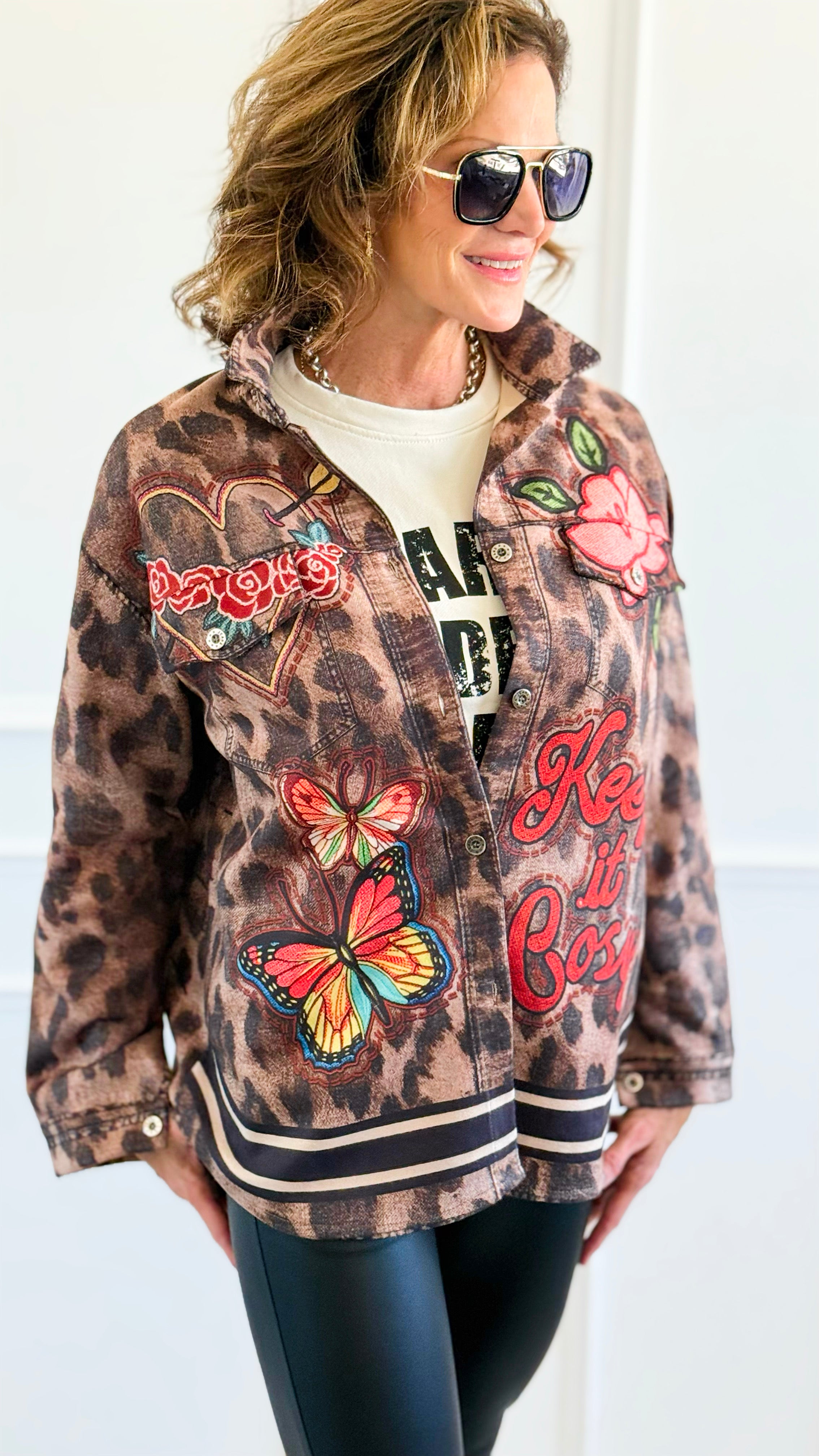 Keep It Cosy Italian Jacket-160 Jackets-Italianissimo-Coastal Bloom Boutique, find the trendiest versions of the popular styles and looks Located in Indialantic, FL